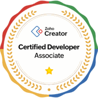 Zoho Creator certified badge