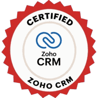 Zoho CRM certified badge